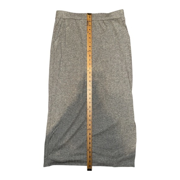 Heatherly Stitch Fix Gray Ribbed Ankle Skirt, XXL - Picture 6 of 7